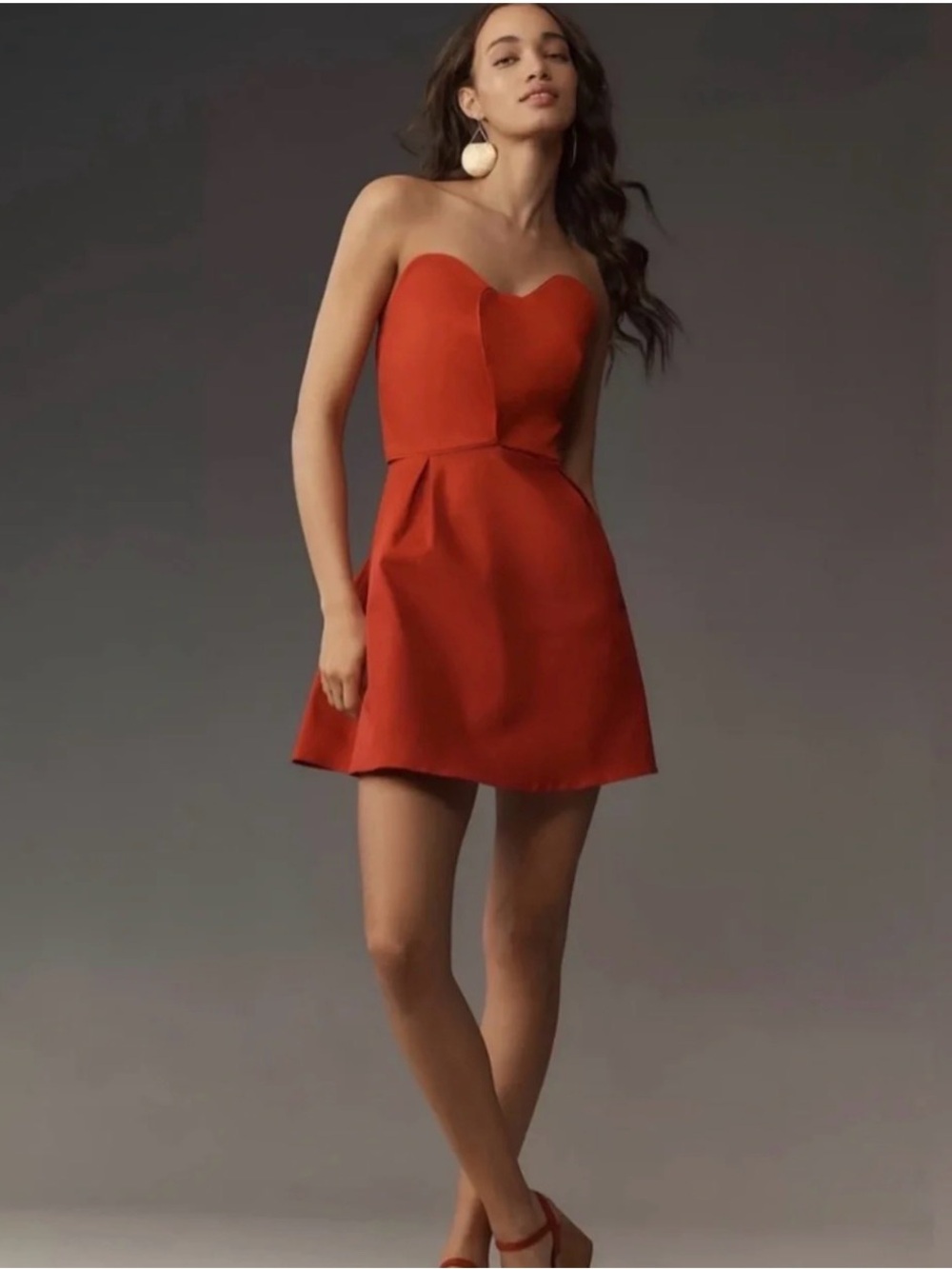 Farm Rio x Anthropologie Strapless Heart Mini Dress